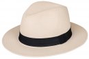 A1743- MENS FEDORA HAT WITH BROWN BAND