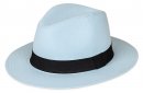 A1743- MENS FEDORA HAT WITH BROWN BAND