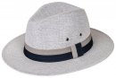 A1749- MENS FEDORA HAT WITH STRIPE BAND