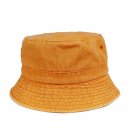 A1751OB- LADIES WASHED BUCKET HAT ORANGE/BLUE