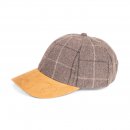 A1770- MENS TWEED BASEBALL WITH SUEDETTE PEAK