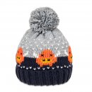 A1793- LADIES HIGHLAND COW PRINT KNITTED BOBBLE HAT