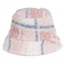 A1803-  LADIES TEDDY BEAR FUR BUCKET HAT WITH FLEECE LINING