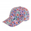 A1828- LADIES FLOWER PRINT BASEBALL CAP