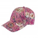 A1829- LADIES FLORAL PRINT BASEBALL CAP