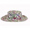 A1849 LADIES COTTON WIDE BRIM FLOWER PRINT SUN HAT