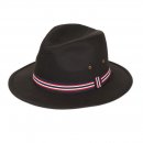 A1858- MENS FEDORA HAT WITH RIBBON STRIPE BAND