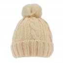 A1925-PK OF 12- LADIES KNITTED BOBBLE HAT WITH INSIDE LINING