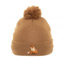 A1994- ADULTS FOX & SQUIRREL PRINT BOBBLE HAT- FLEECE LINING