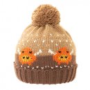 A2006- LADIES HIGHLAND COW PRINT KNITTED BOBBLE HAT