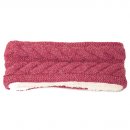 A2014- LADIES KNITTED HEADBAND WITH TEDDY BEAR LINING
