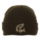 A2040- ADULTS FISH PRINT KNITTED SKI HAT- FLEECE LINING