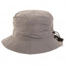 Bulk mens bush hat developed from light grey microfibre materials with adjuster and inside pocket