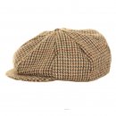 Wholesale 8-Panel country style tweed flat cap