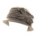 Wholesale grey ladies crushable wool hat