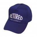Wholesale baseball cap with novelty 'id rather be fishing' slogan in navy