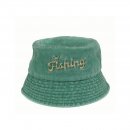 ANW6 - WASHEDBUSH HAT WITH EMB 'GONE FISHING'