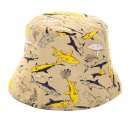 Wholesale brown boys shark print bush hat