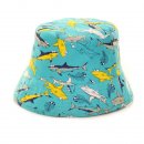 Wholesale blue boys shark print bush hat