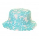Wholesale kids blue flowery print bucket hat