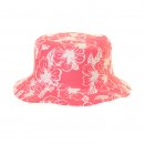 Wholesale kids pink flowery print bucket hat