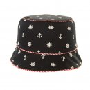 Bulk kids sailors cotton bucket hat with the sailor black design