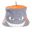 Wholesale kids grey unisex novelty shark bush hat developed from cotton