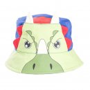 Wholesale kids unisex green triceratops bush hat developed from cotton