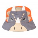 Wholesale kids unisex grey triceratops bush hat developed from cotton