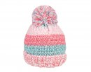 C702- GIRLS KNITTED BOBBLE HAT WITH FLEECE LINING