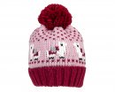 C704-  KIDS UNISEX LLAMA PRINT KNITTED BOBBLE HAT