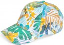 C718- GIRLS FLOWER PRINT BASEBALL CAP