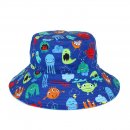 C760- BOYS PATTERN/ALIEN REVERSIBLE BUCKET HAT