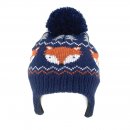 C771- KIDS FOX PRINT PERUVIAN KNITTED HAT WITH LINING
