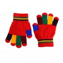 Wholesale childrens multi-coloured and red magic gloves