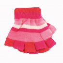 Wholesale magic gloves for girls with red and cerise colour scheme