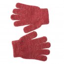 Wholesale girls stretchy red glitter gloves