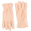 Wholesale fleece thinsulate glove with elastic cuff in beige