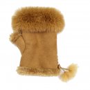 GL1278- PK OF 12-  LADIES CUFF GLOVE WITH FAUX FUR