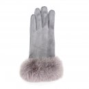 GL1282- PK OF 12- LADIES GLOVE WITH FAUX FUR AROUND THE CUFF