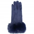 GL1282- PK OF 12- LADIES GLOVE WITH FAUX FUR AROUND THE CUFF
