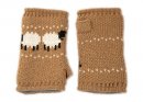 GL1301- LADIES KNIITED SHEEP CUFF GLOVES