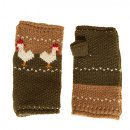 GL1309- LADIES KNITTED CHICKEN CUFF GLOVES