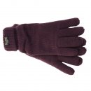 Wholesale knitted thinsulate branded gloves in purple