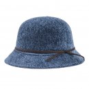 Wholesale ladies soft crushable cloche hat in navy