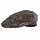 H158 - MENS WOOL PATTERN FLAT CAP