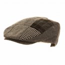 Wholesale mens grey patchwork flat cap