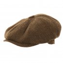 Wholesale brown hawkins branded mens 8 panel cap