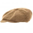 Wholesale brown hawkins branded mens 8 panel cap