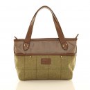 Wholesale green tweed small shopper
